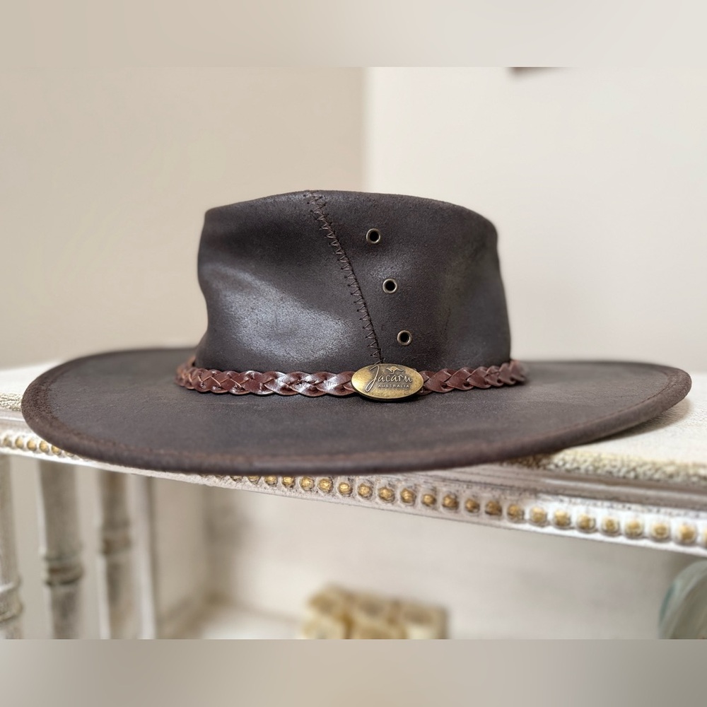 Men's Jacaru Brown Leather Hat